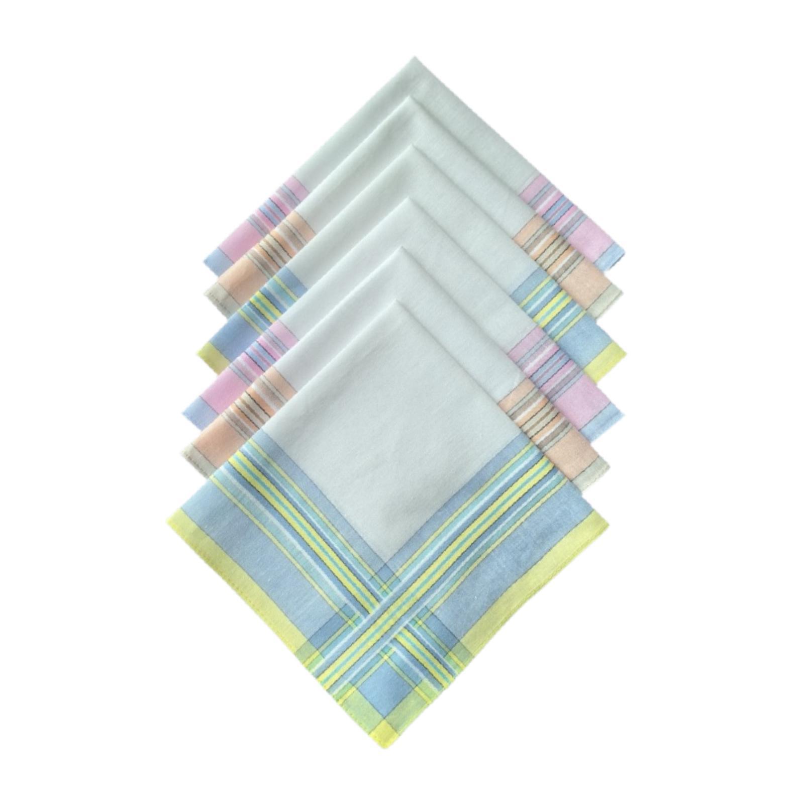 6Pcs Cotton Men's Handkerchief - Handkerchief Cotton Men ulasan dan harga