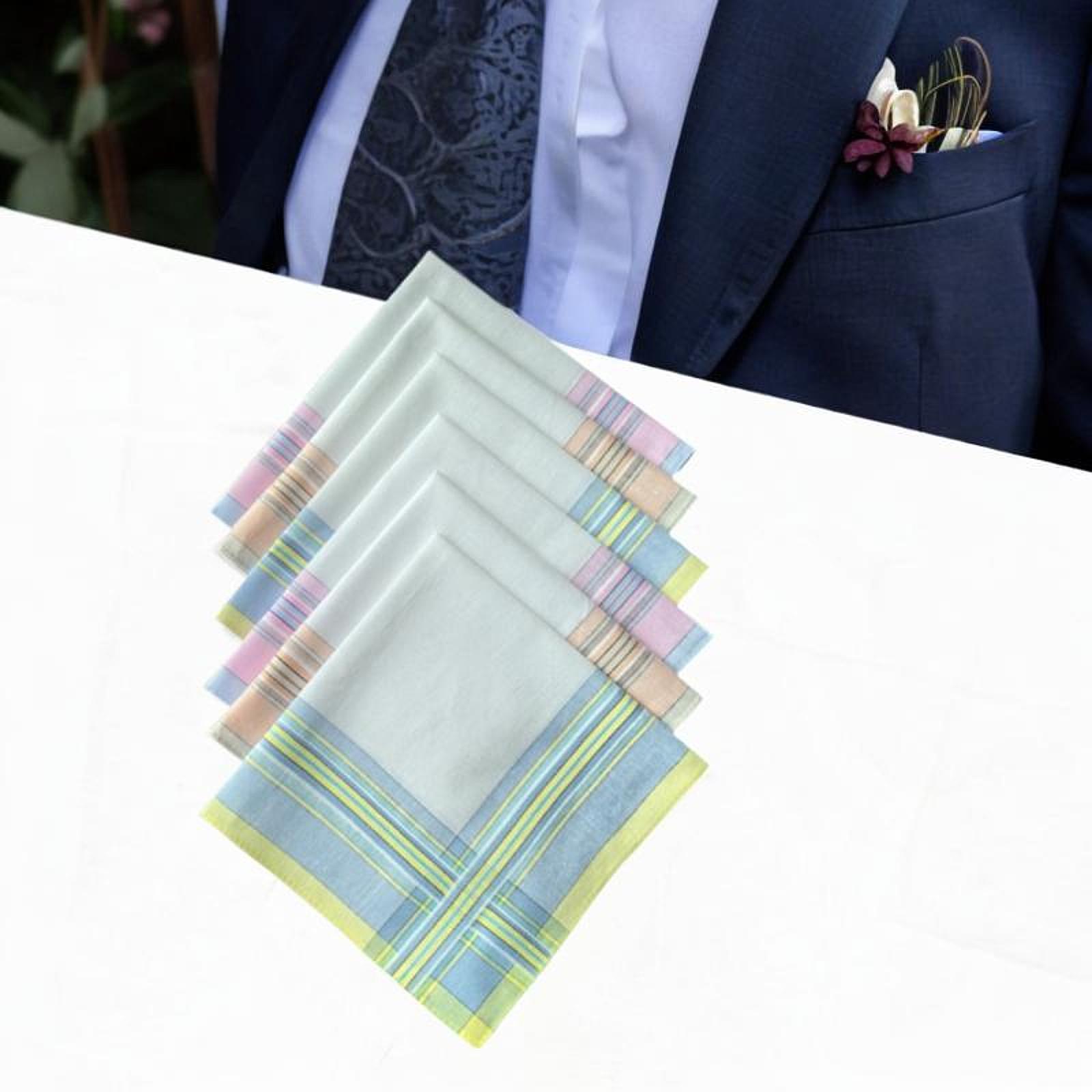 6Pcs Cotton Men's Handkerchief - Handkerchief Cotton Men ulasan dan harga