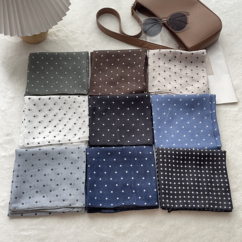 Lady Hair Dot Scarf Female Cot - Bandana Cotton ulasan dan harga