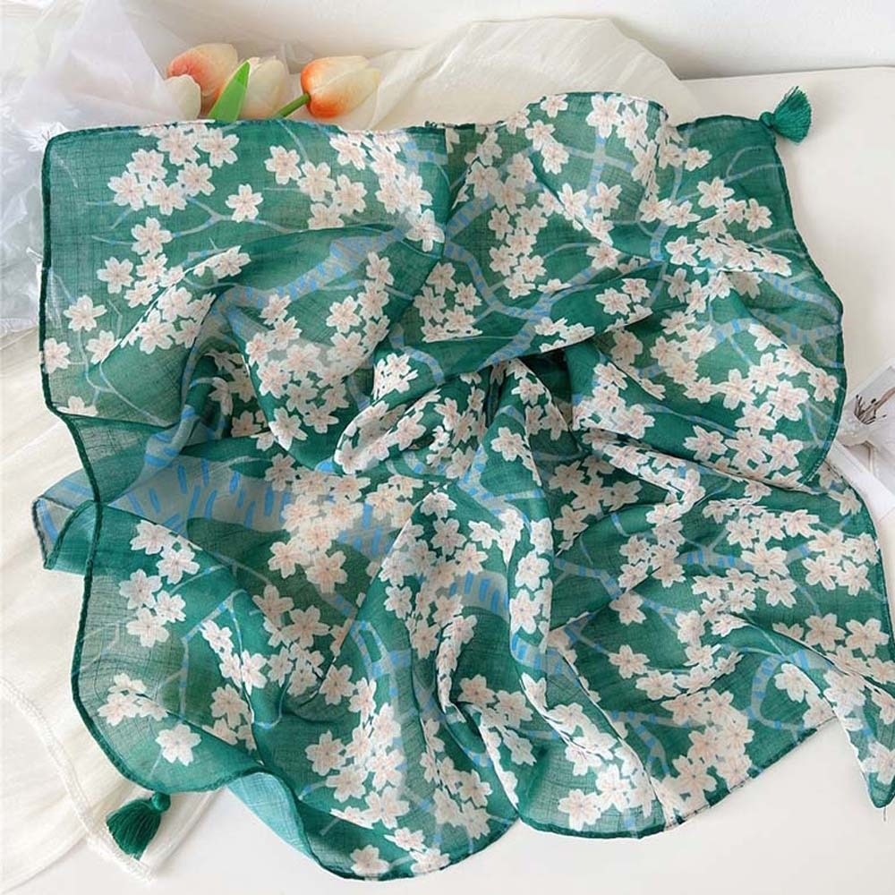 Neck Wrap Cotton-Linen Square  - Bandana Cotton ulasan dan harga
