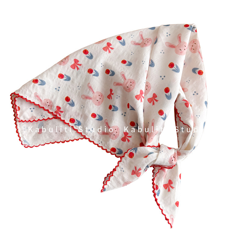 Cotton Linen Square Scarf  58  - Face Scarf Mask ulasan dan harga
