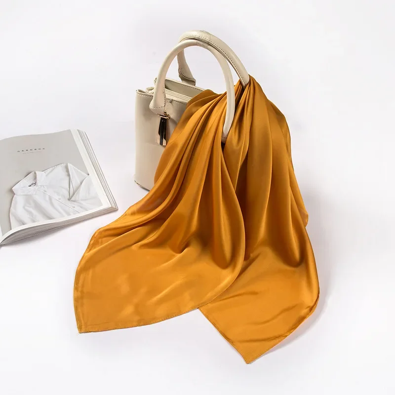Satin Scarf Women 70cm Solid C - Silk Neck Scarf ulasan dan harga