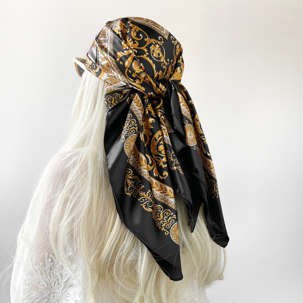 Silk Shawl Satin Square Scarf  - Silk Neck Scarf ulasan dan harga