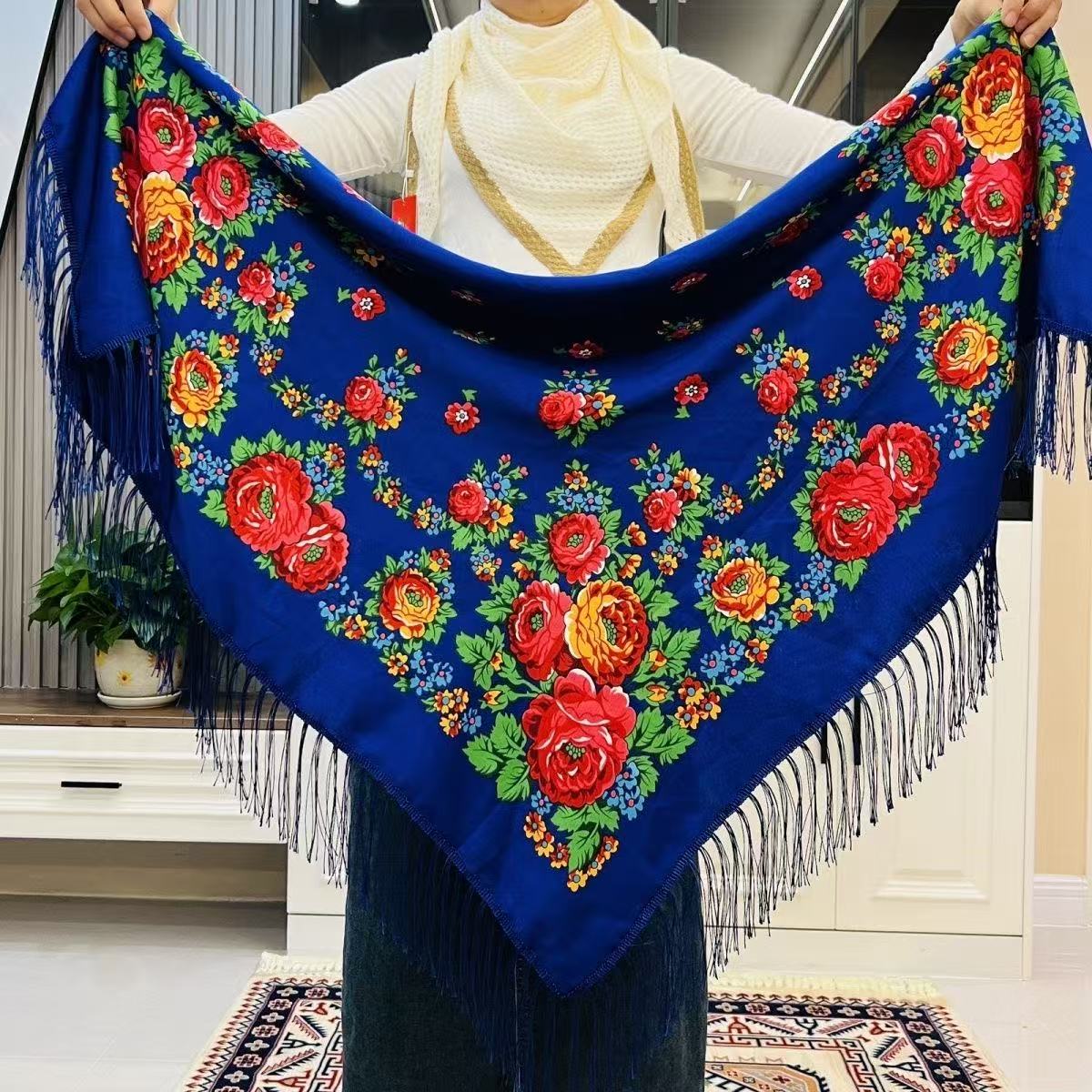 120*120cm Luxury Floral Russia - Bandana Cotton ulasan dan harga