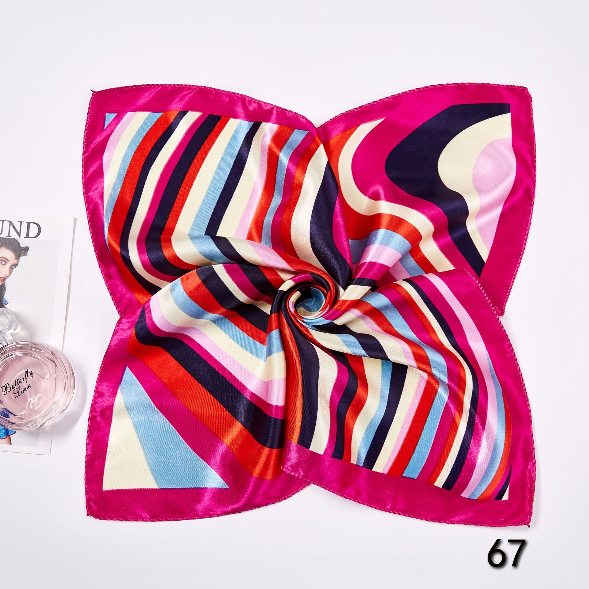 50*50cm Square Silk Scarves Sc - Silk Neck Scarf ulasan dan harga