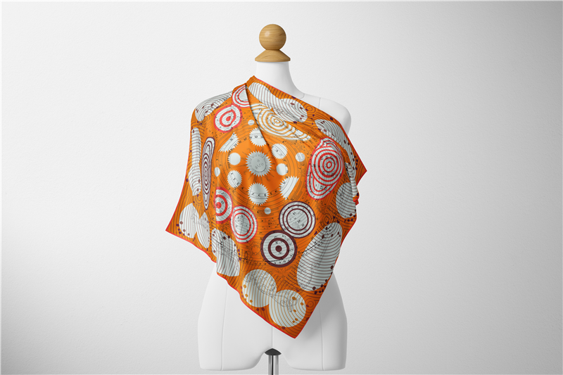 53cm Woman Scarf Shawl 100% Tw - Silk Neck Scarf ulasan dan harga