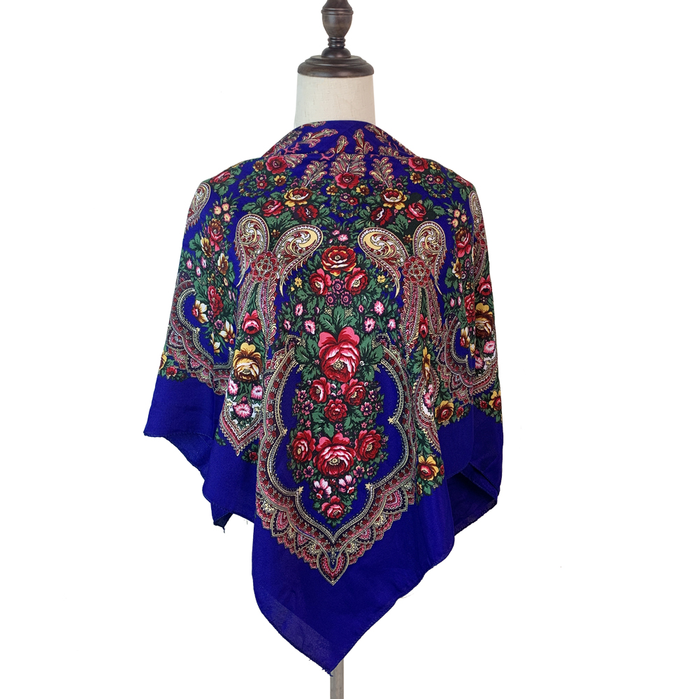 100*100cm Russian Square Scarf - Bandana Cotton ulasan dan harga