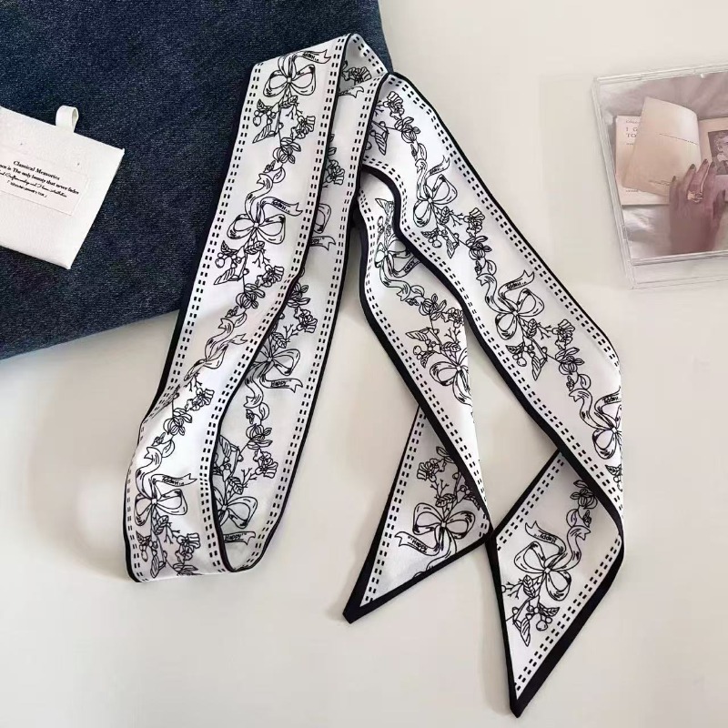 Black White Double Sided Paisl - Ascot Neck Scarf ulasan dan harga