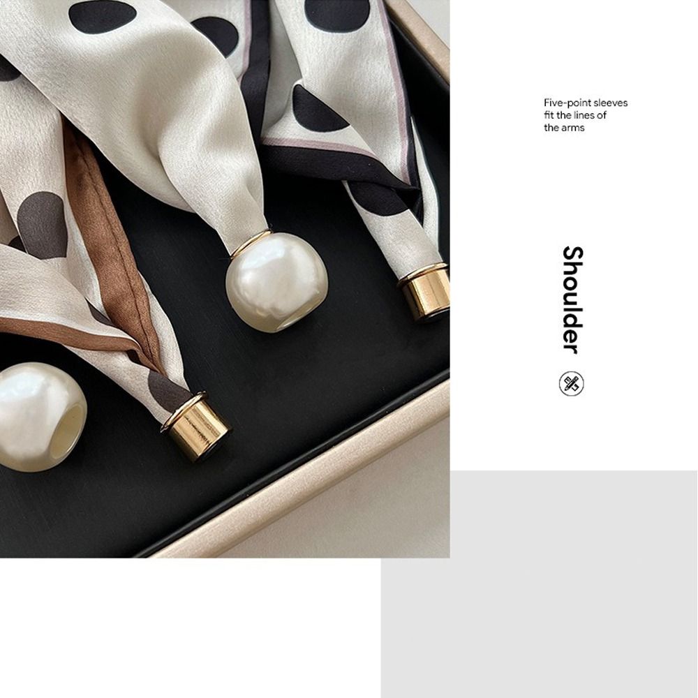 Elegant Magnetic Clasp Pearl S - Silk Neck Scarf ulasan dan harga