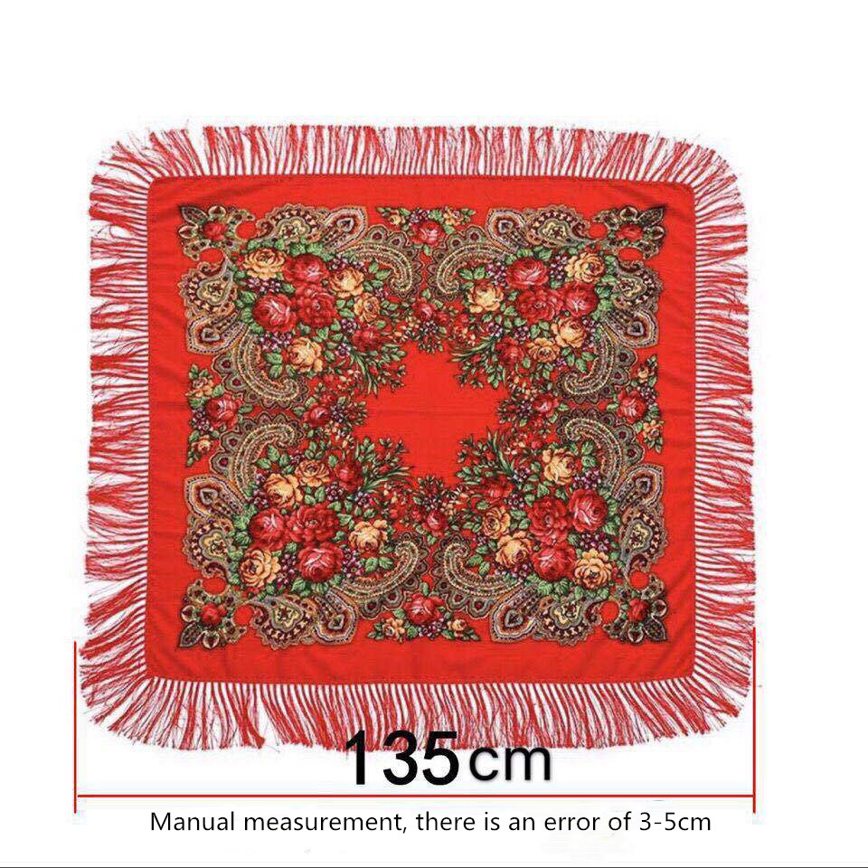 135*135cm Women Russian Style  - Bandana Cotton ulasan dan harga