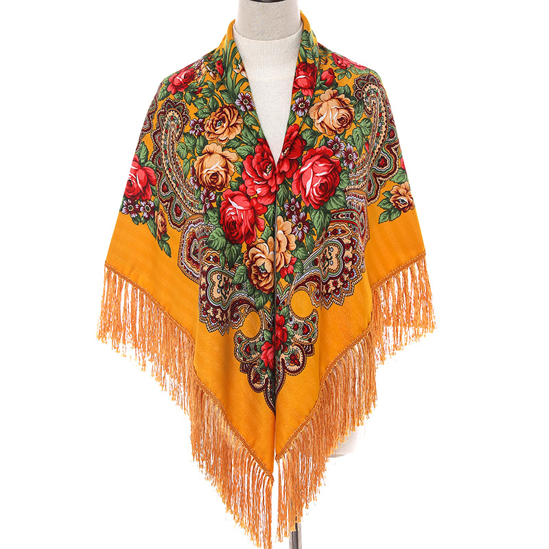 135*135cm Women Russian Style  - Bandana Cotton ulasan dan harga