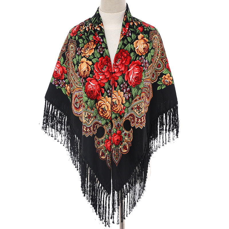 135*135cm Women Russian Style  - Bandana Cotton ulasan dan harga