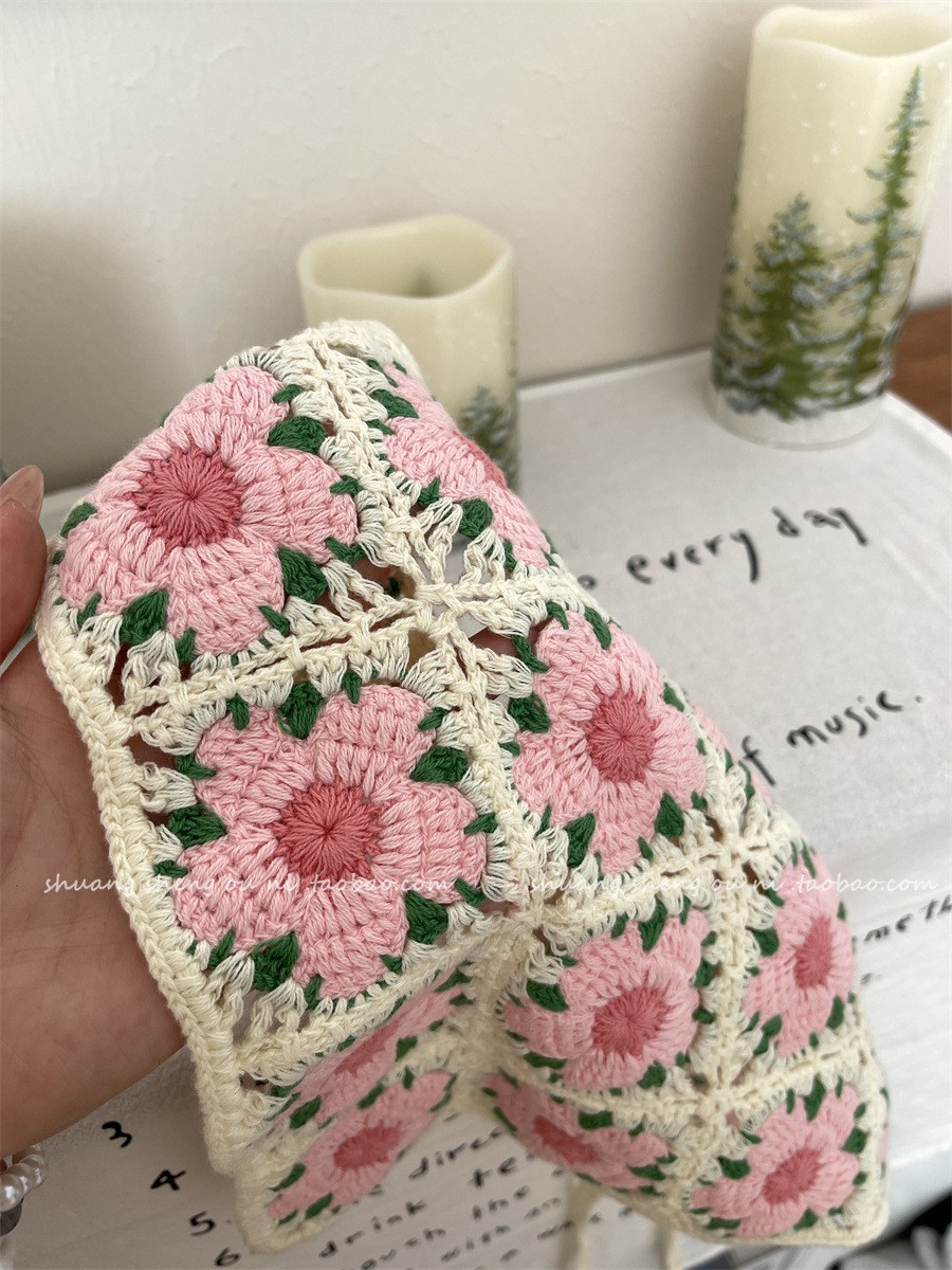Vintage Weaving Knitting Flowe - Head Wrap Turban ulasan dan harga