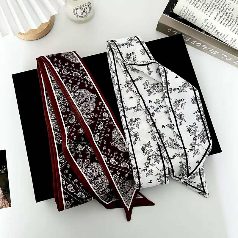 Luxury Fashion Woman Skinny Si - Silk Neck Scarf ulasan dan harga