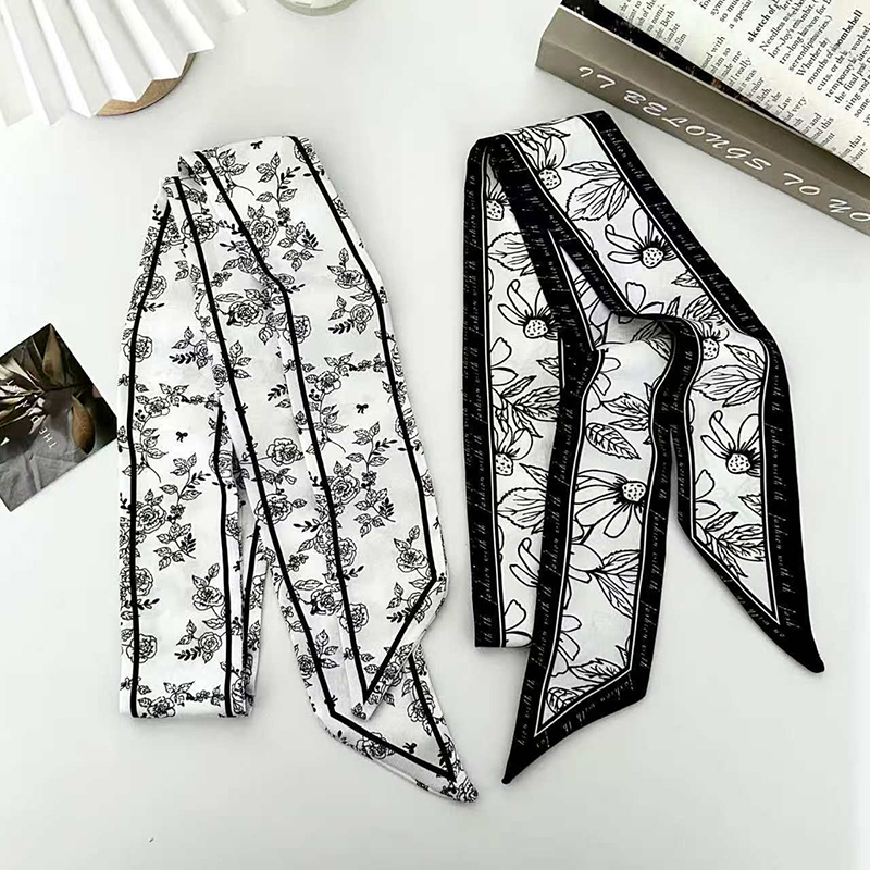 Luxury Fashion Woman Skinny Si - Silk Neck Scarf ulasan dan harga